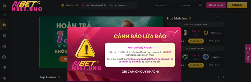 cách nhà cái nbet bị đối thụ cạnh tranh tung tin lừa đảo 